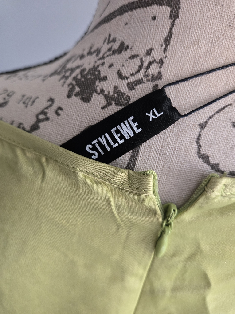 STYLEWE Lime Green Floral Midi Dress with Boat Neck - Picture 5 of 5